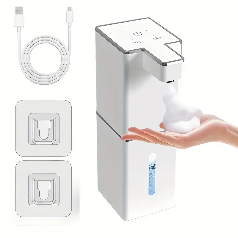 Distributeur de savon automatique sans contact à induction intelligente, mural, pour cuisine et salle de bain 14