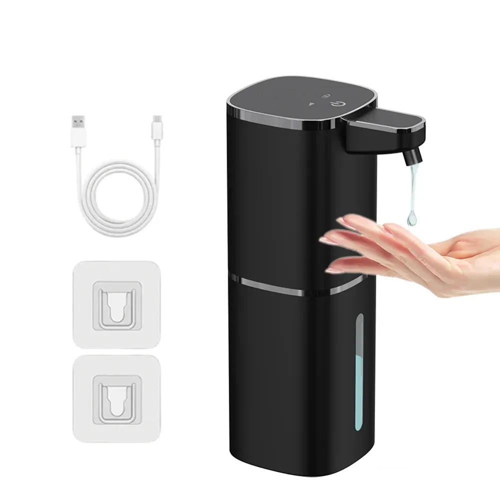 Distributeur de savon automatique sans contact à induction intelligente, mural, pour cuisine et salle de bain 12