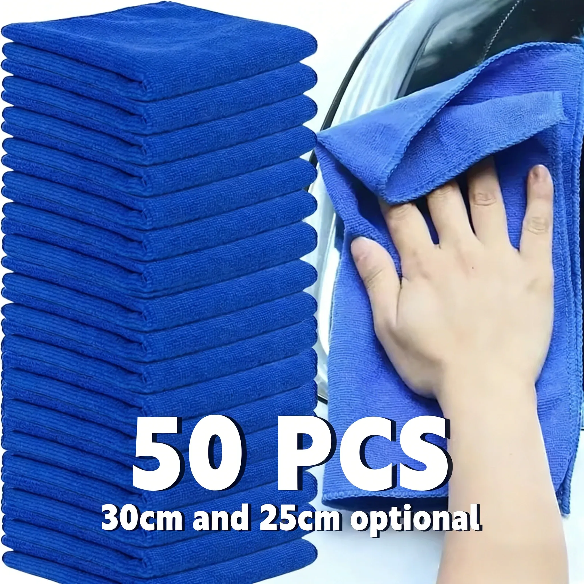 1-50 pièces Chiffon de nettoyage en microfibre, serviette de lavage de voiture, chiffon de polissage et de séchage pour detailing automobile, chiffon de nettoyage ménager, lingette de nettoyage domestique - Image 1