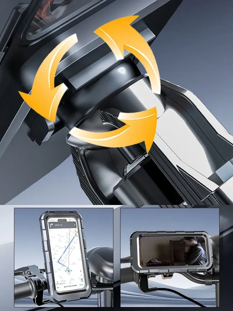 Fixation solide du téléphone sur le guidon