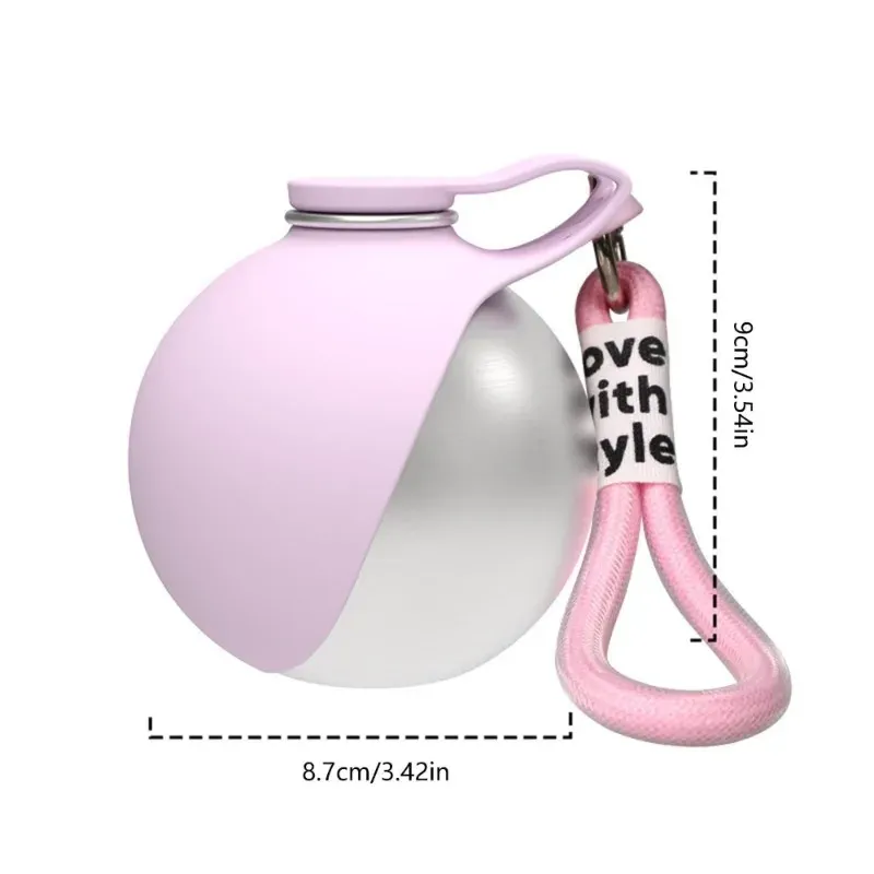 Gourde pour chien en acier inoxydable avec gamelle en silicone