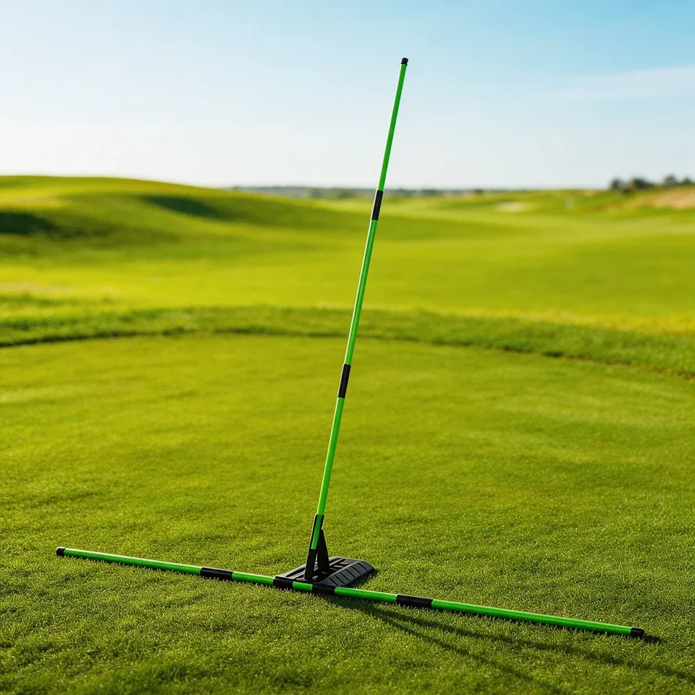 Entraîneur de golf, détail de la plaque de base