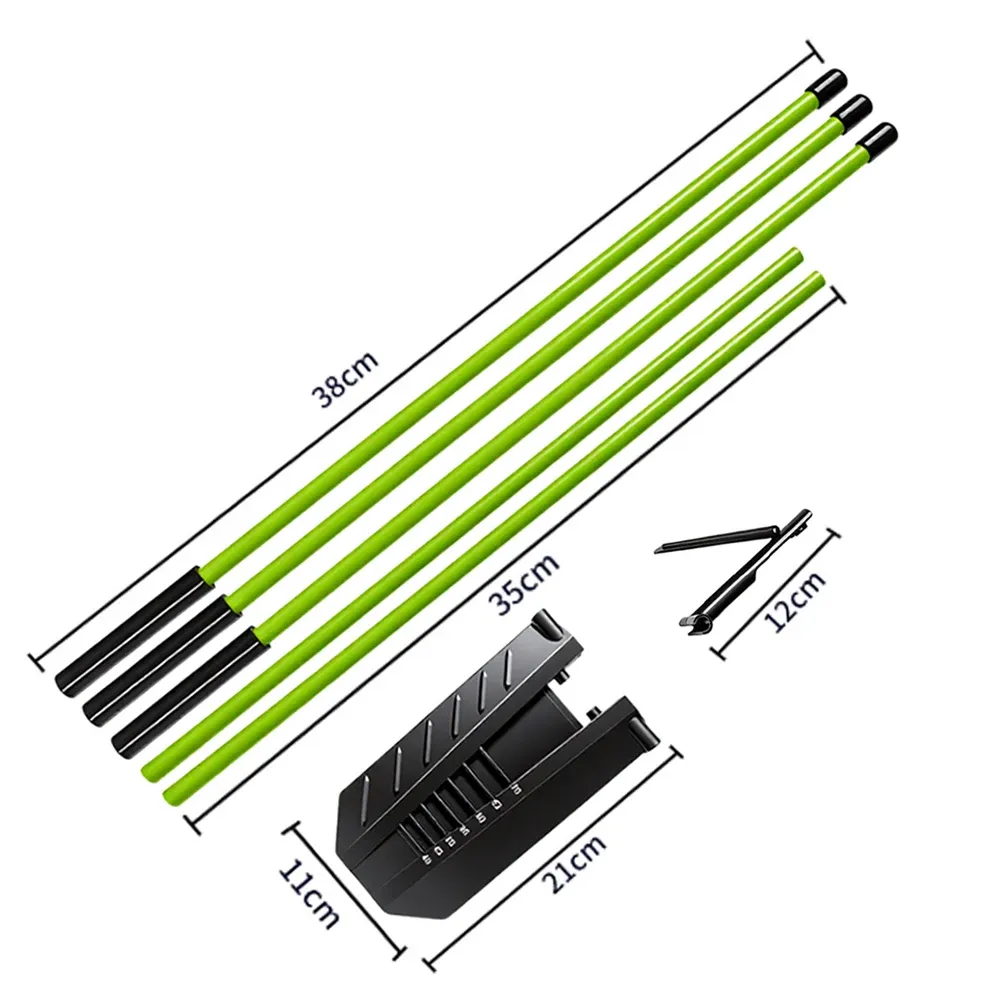Correcteur d'axe de swing de golf, support d'alignement de bâton de golf, plaque d'entraînement, aide à la correction de posture et à l'ajustement de l'angle de swing 7