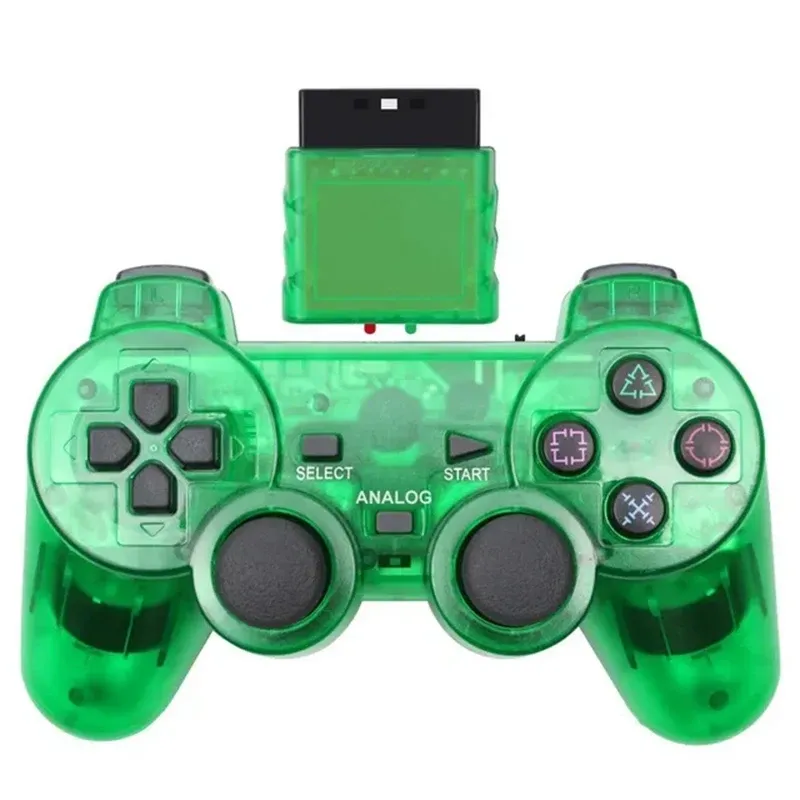 Manette de jeu sans fil pour PS2/PS1, manette 2.4G pour console PlayStation 2 avec vibration, joystick double choc, manette USB pour PC 8