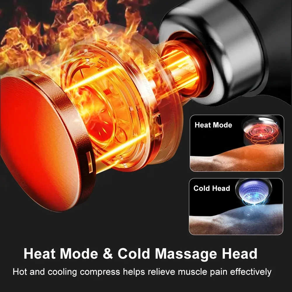 Pistolet de massage fascia électrique haute fréquence pour épaules, dos, taille et cou, avec poignée ergonomique 3