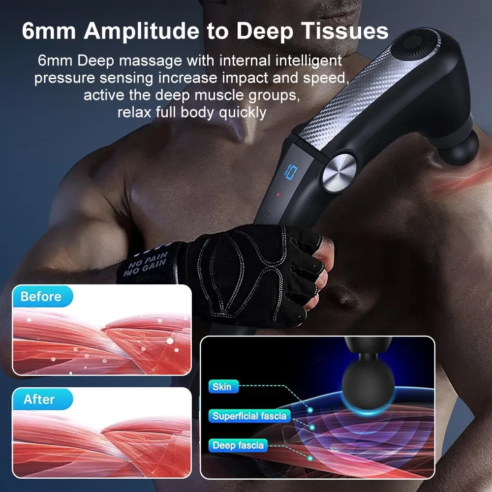 Pistolet de massage fascia dans une ambiance de détente