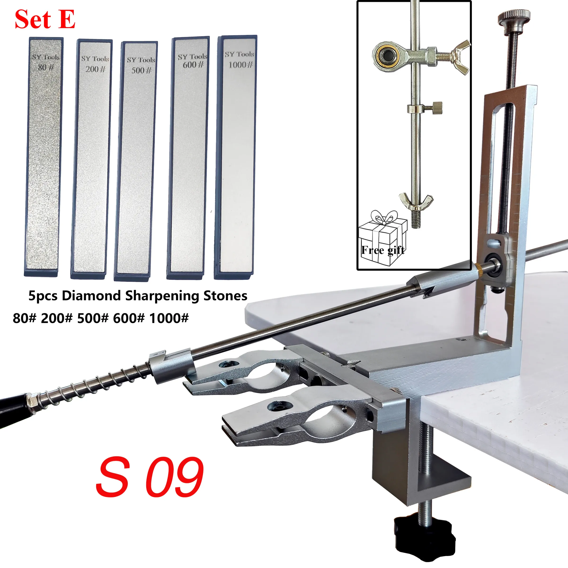 Affûteur de couteaux d'angle Apex S09 avec ensemble de pierres diamantées 10
