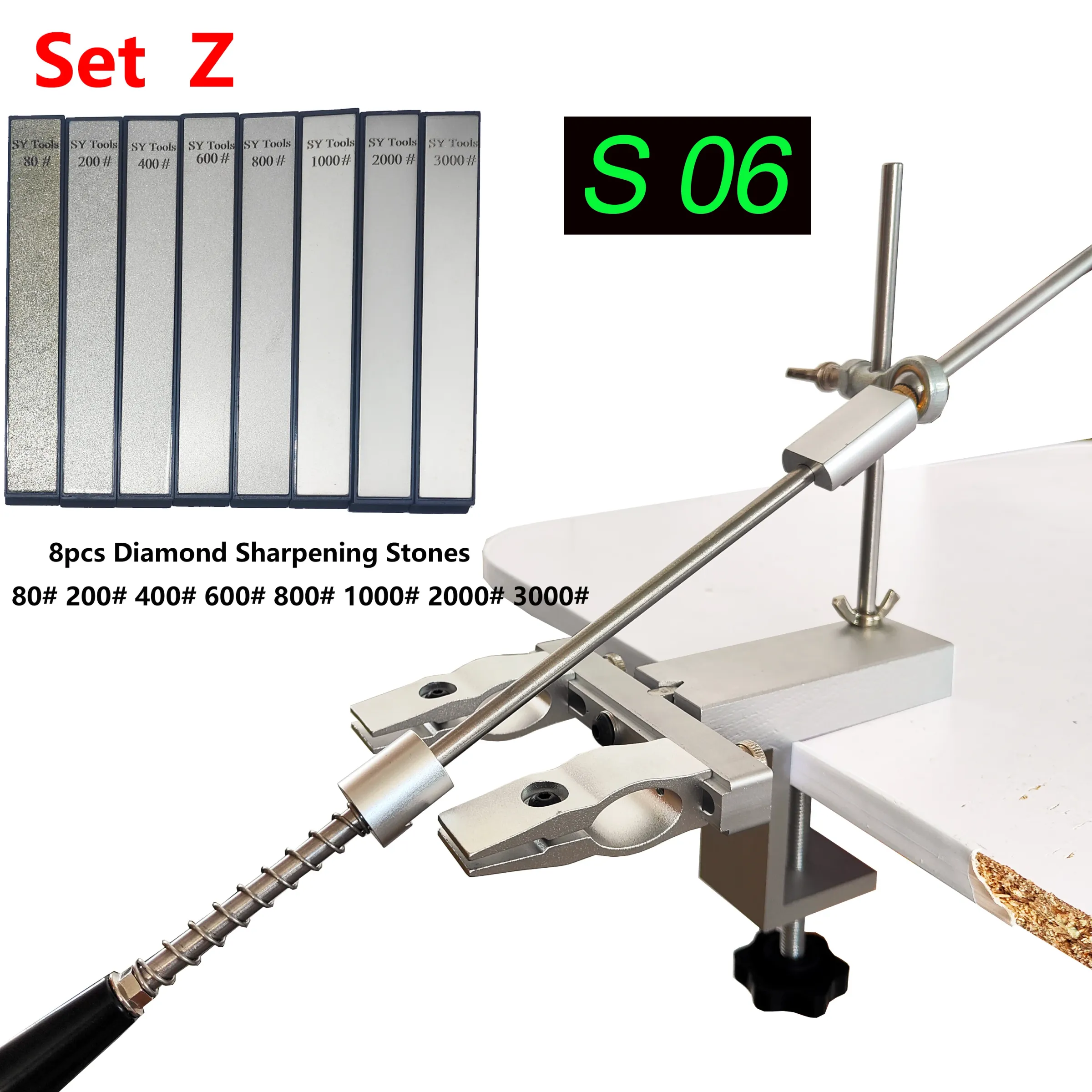 Affûteur de couteaux d'angle Apex S09 avec ensemble de pierres diamantées 11