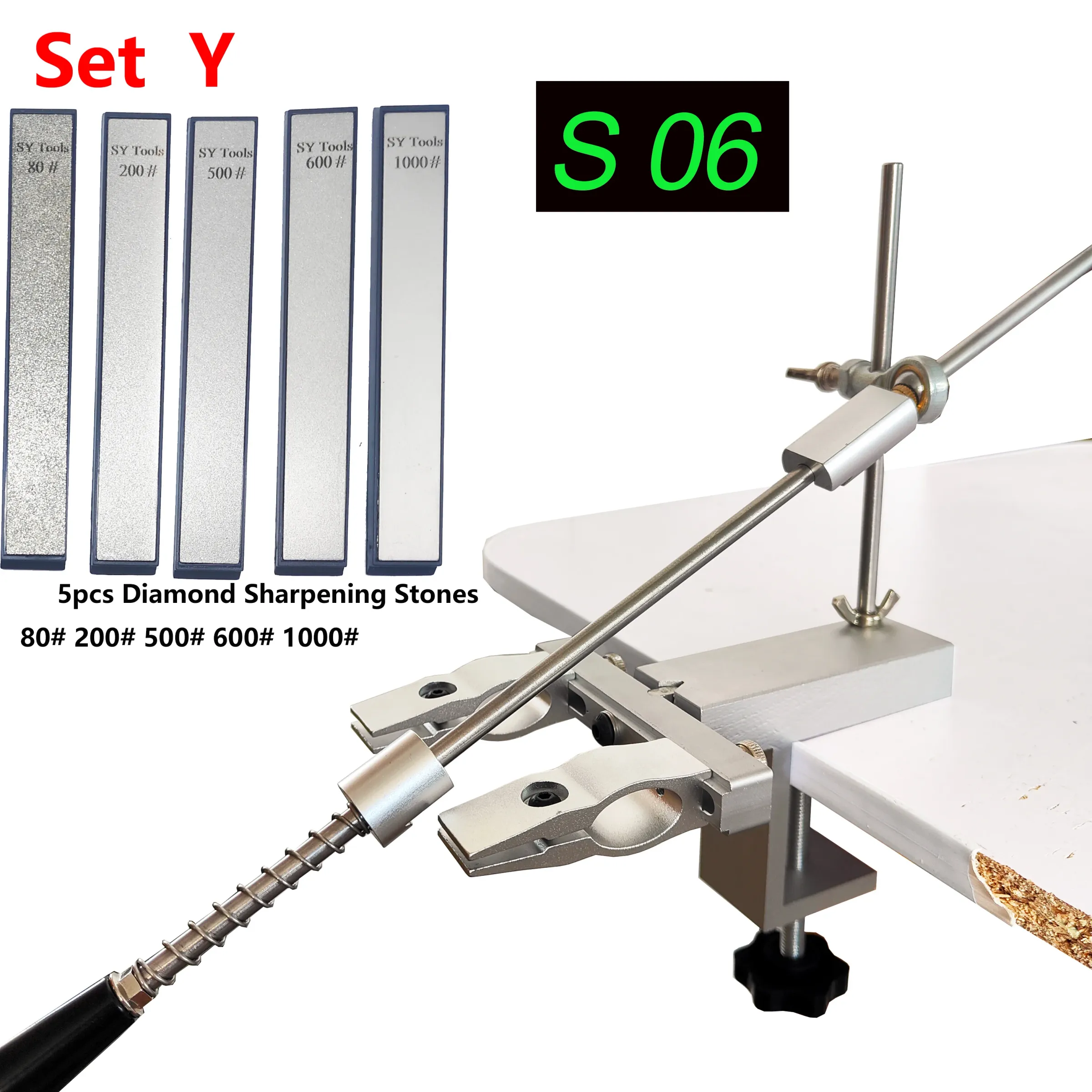 Affûteur de couteaux d'angle Apex S09 avec ensemble de pierres diamantées 12