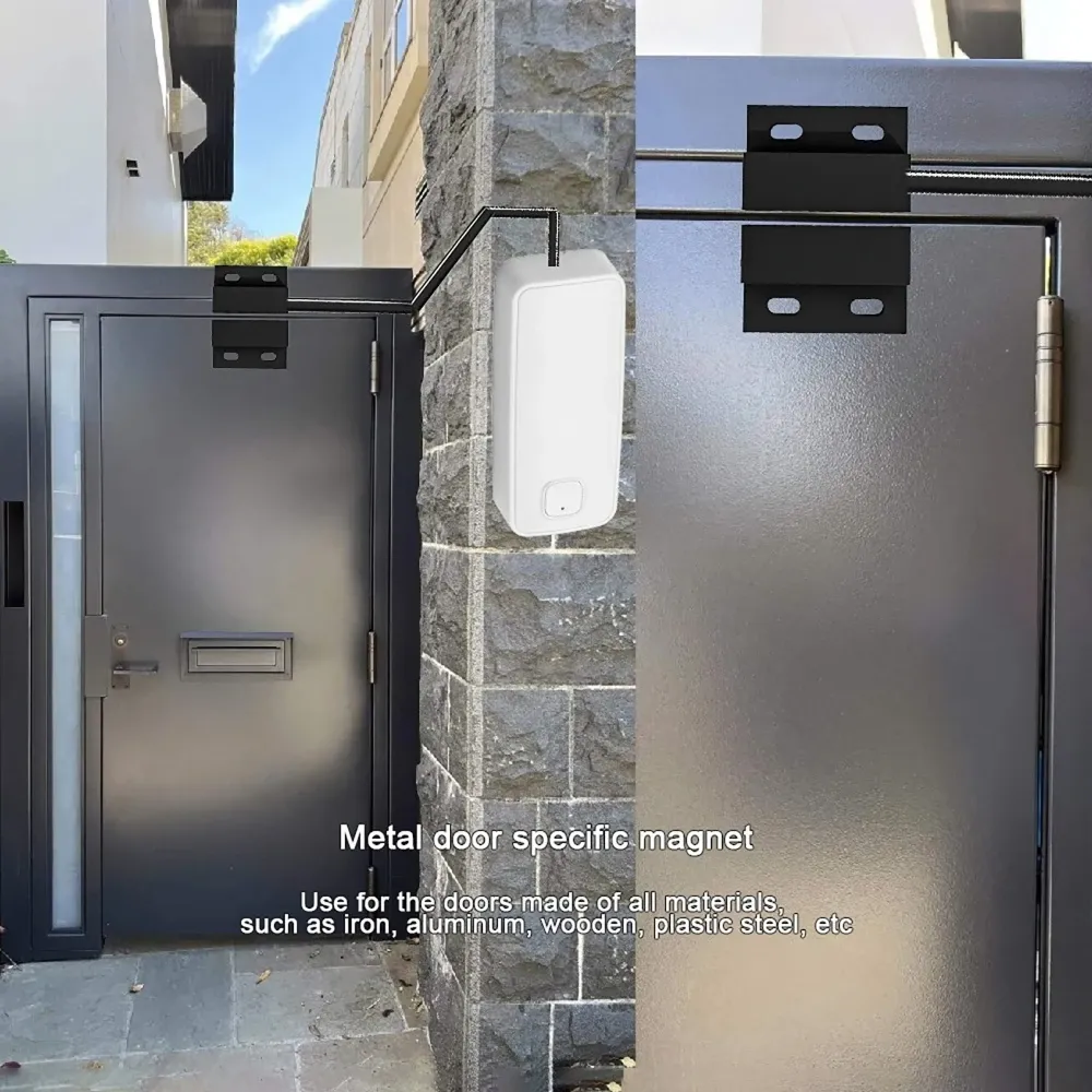 Détecteur de porte magnétique intelligent Tuya WiFi avec contrôle par application et alarme de sécurité pour portes en fer, portes coulissantes et volets roulants 5