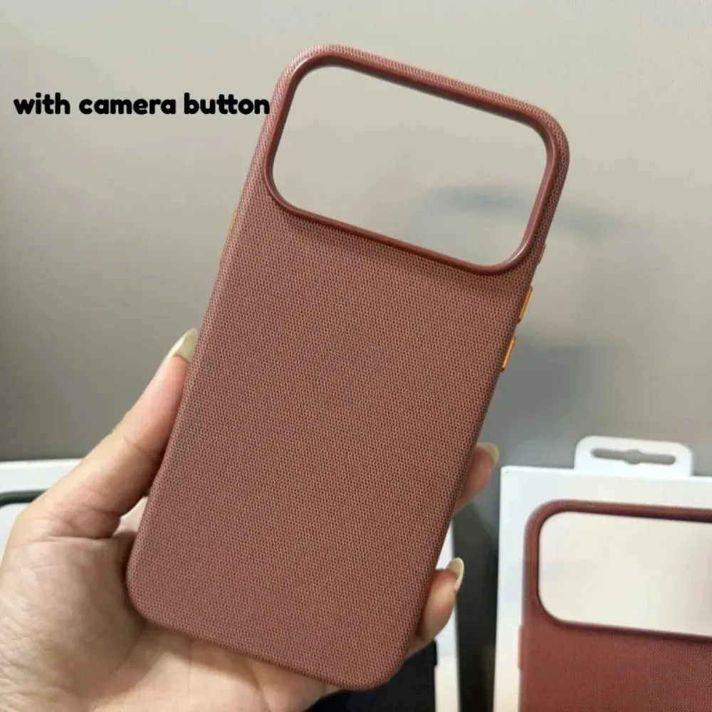 Coque magnétique TechWoven pour iPhone 17 Air, 16, 15, 14, 13 Pro Max, avec bouton appareil photo, compatible MagSafe, protection intégrale 3