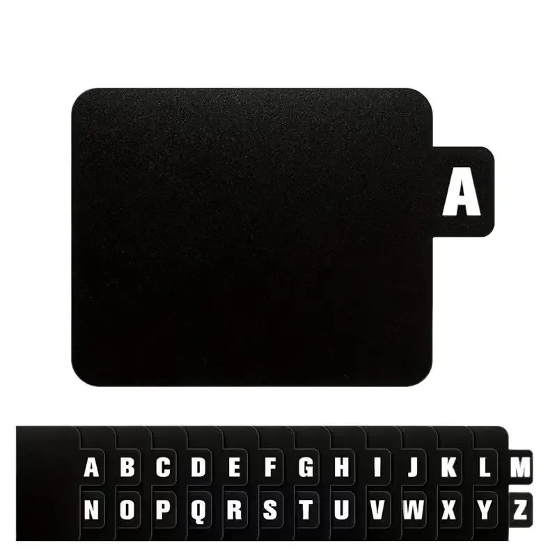 Séparateurs alphabétiques A-Z, organisation compacte