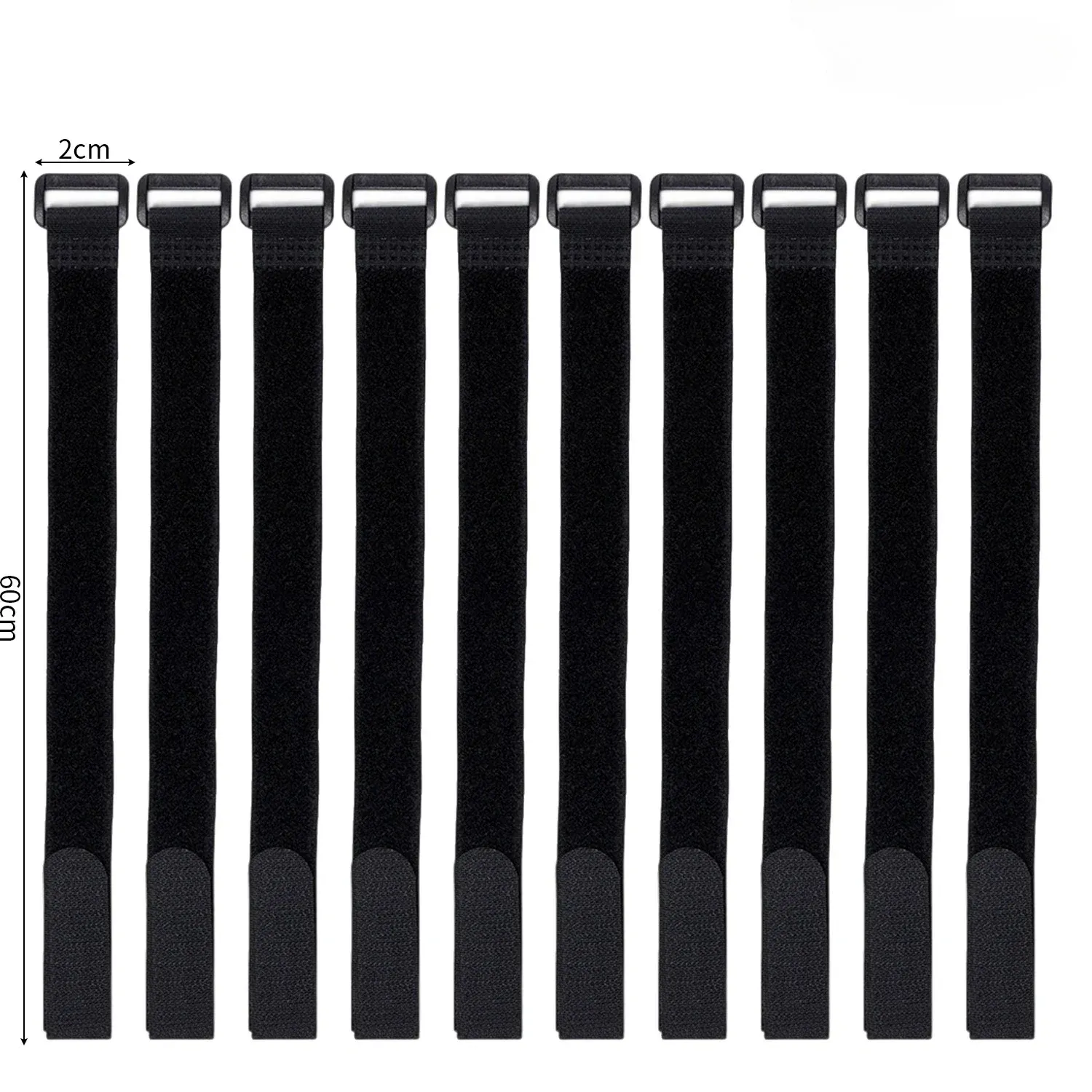Attaches de câble réutilisables à crochet et boucle, serre-câbles en nylon réglables pour une gestion sécurisée des câbles, colliers de serrage DIY pour organisateur 10