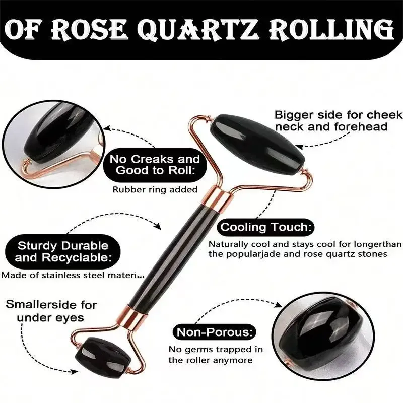 1/2/3 pièces : Rouleau facial en glace, ensemble de soins de la peau du visage, ensemble de rouleaux faciaux et d'outils Gua Sha, massage du visage, lifting et contouring. 3
