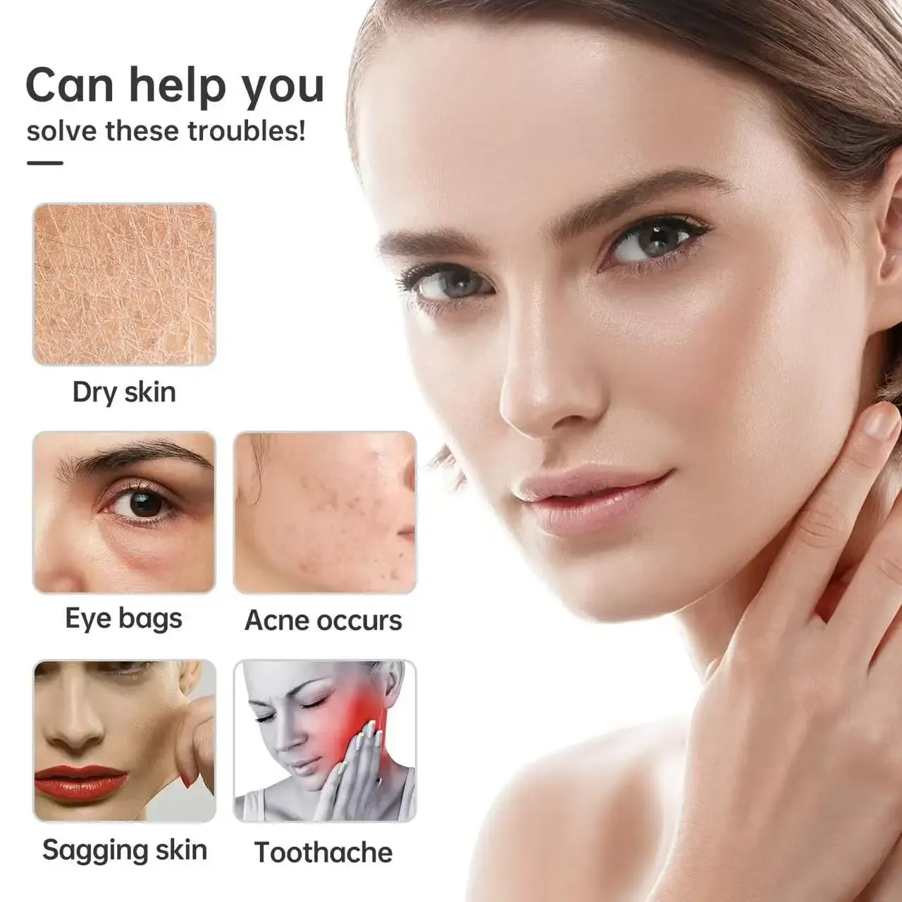 Détail du rouleau facial en glace