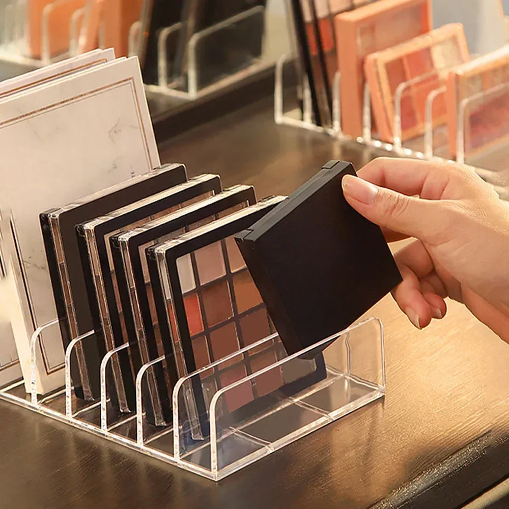 Organisateur de maquillage à 7 compartiments, boîte de présentation pour palettes de fards à paupières, étagère de rangement pour cosmétiques, support de rangement pour outils de maquillage - Image 1