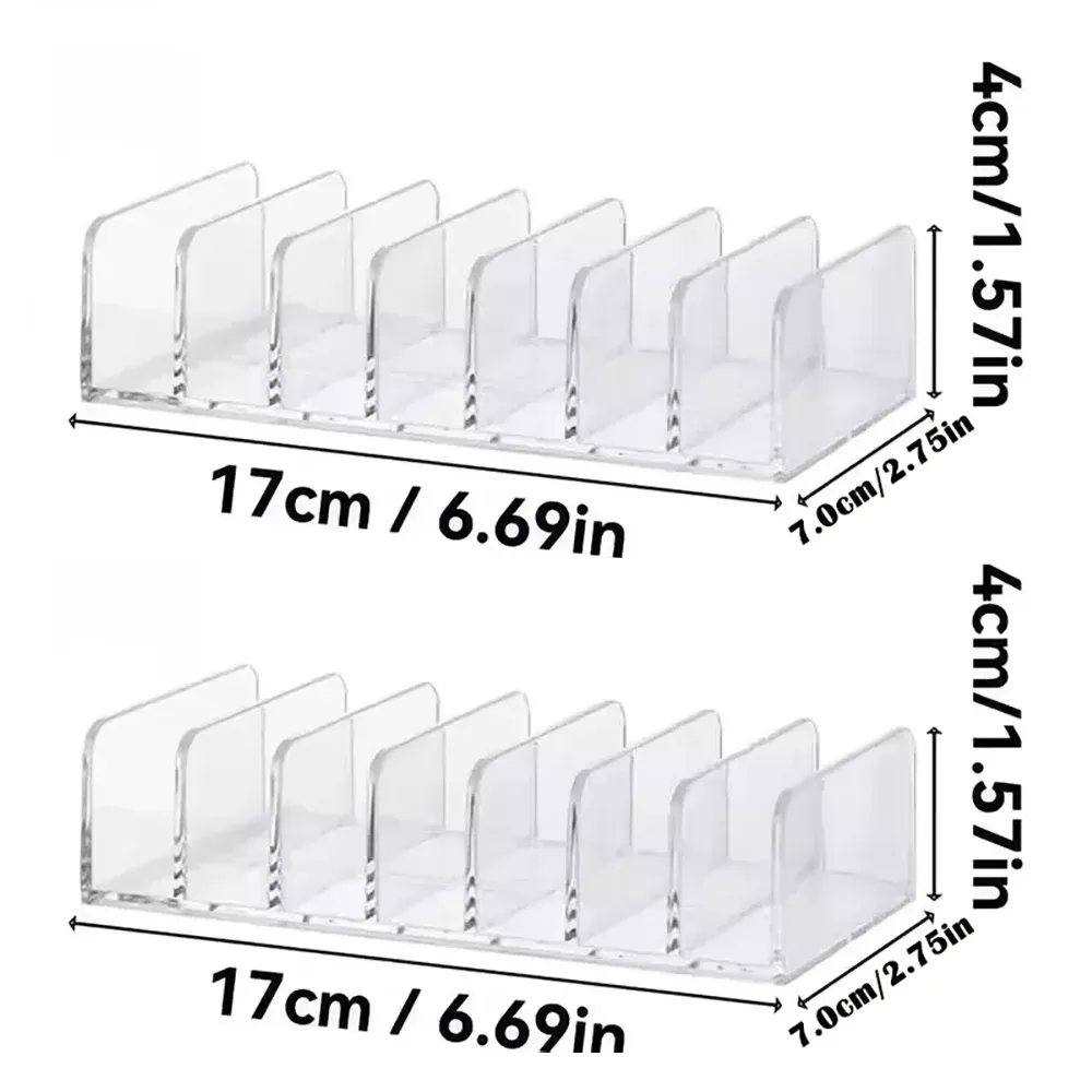 Organisateur de maquillage à 7 compartiments, boîte de présentation pour palettes de fards à paupières, étagère de rangement pour cosmétiques, support de rangement pour outils de maquillage 7