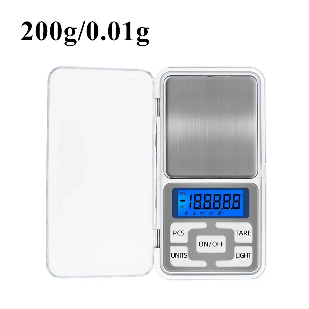 Balance numérique multifonction de précision pour bijoux, pesée alimentaire et courrier, écran LCD 8