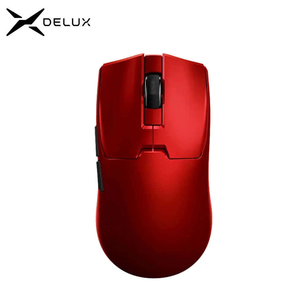 Souris Gaming Sans Fil Delux M800mini, 46 g Ultra-Légère, PAW3395/PAW3311, Taux de Scrutation 1 kHz pour Mains Petites à Moyennes