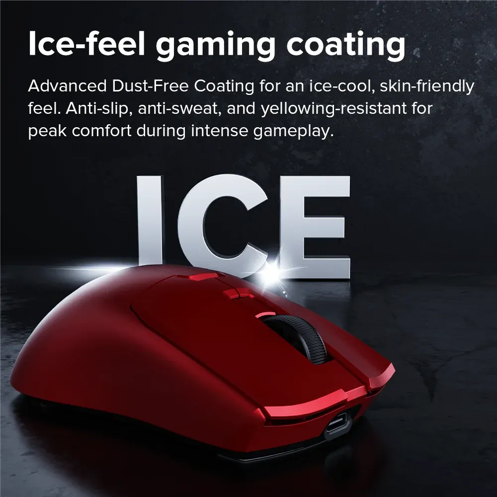 Souris Gaming Sans Fil Delux M800mini, 46 g Ultra-Légère, PAW3395/PAW3311, Taux de Scrutation 1 kHz pour Mains Petites à Moyennes 4