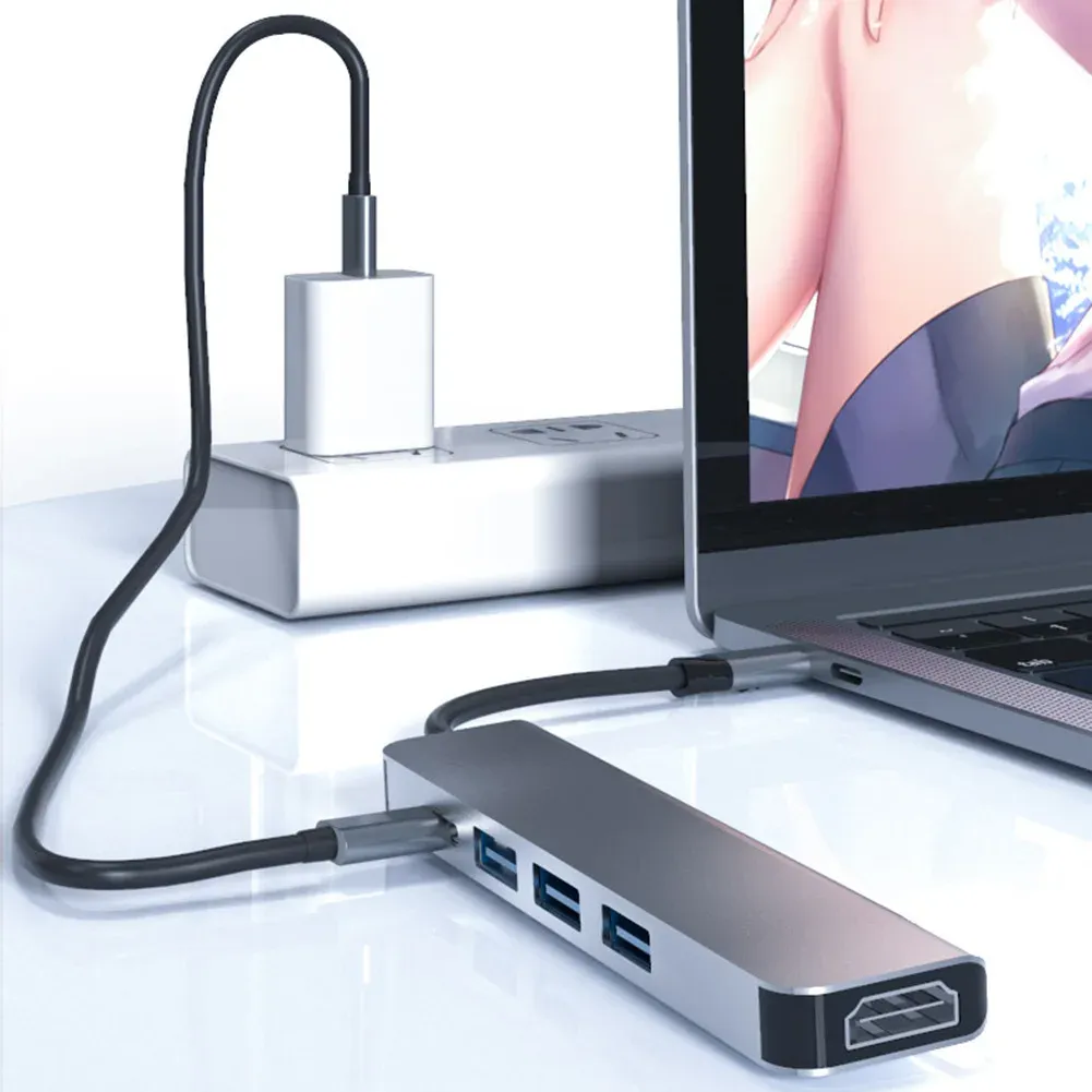 Hub USB-C 5 ports détail des connexions