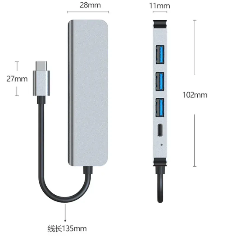 Hub USB-C 5 ports design