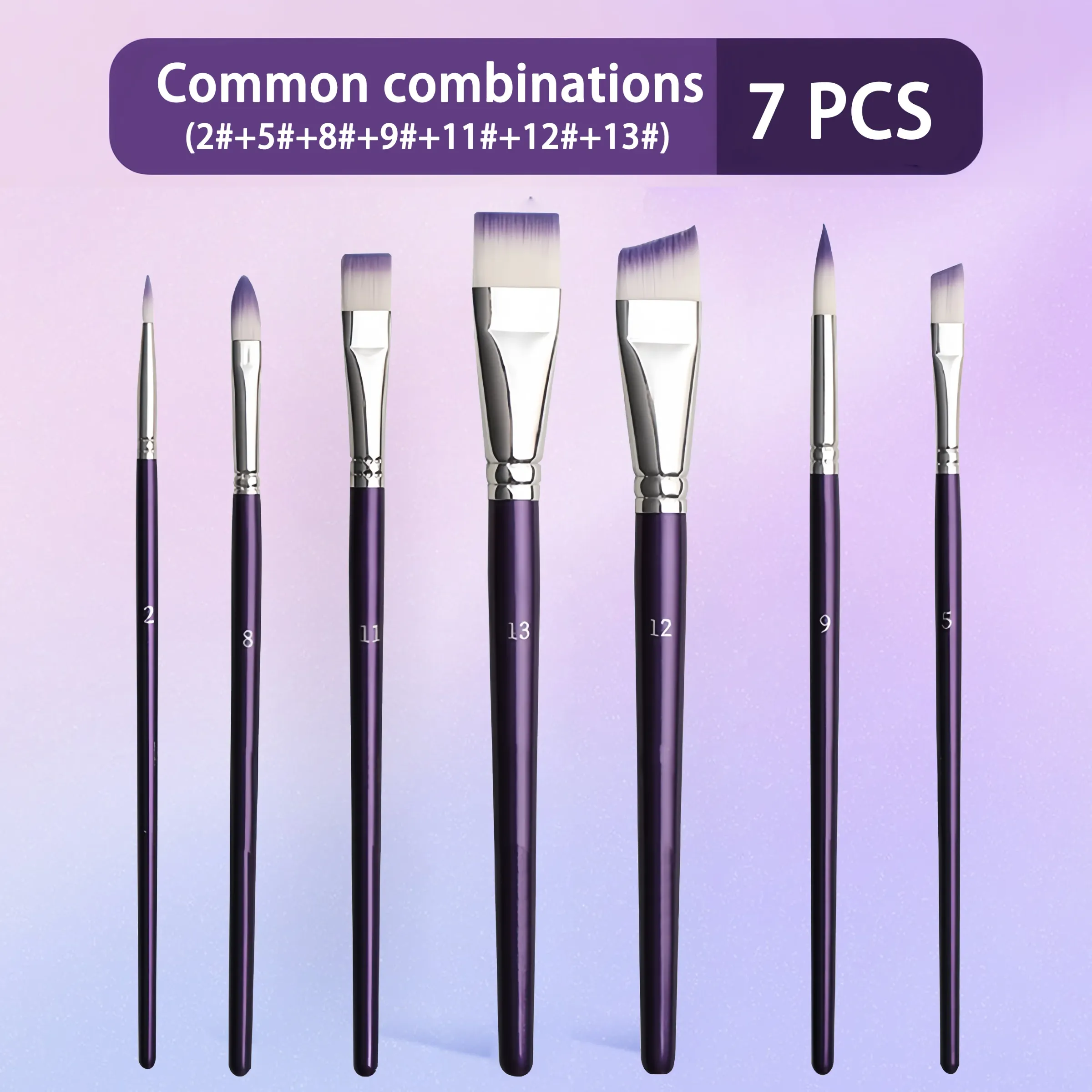 Ensemble de pinceaux professionnels pour la peinture et le maquillage, 7 à 11 pièces 10