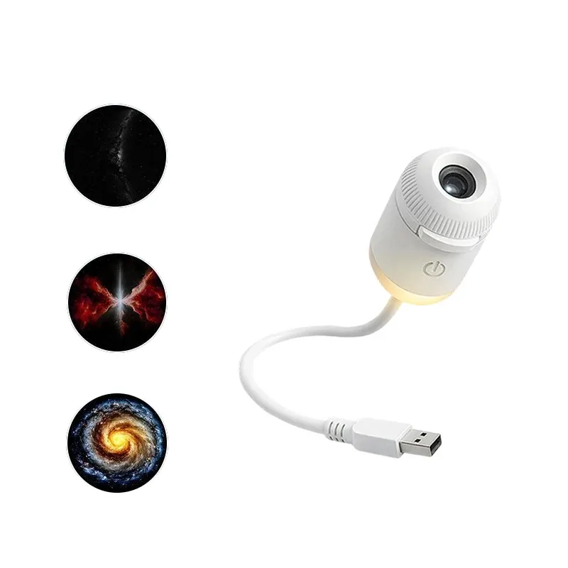 Mini projecteur veilleuse 2 en 1 à étoiles galactiques, luminosité réglable, lumière d'ambiance pour la maison et la voiture 7