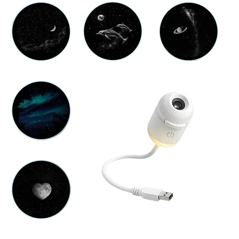 Mini projecteur veilleuse 2 en 1 à étoiles galactiques, luminosité réglable, lumière d'ambiance pour la maison et la voiture 9