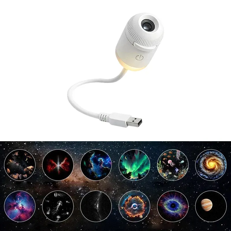 Mini projecteur veilleuse 2 en 1 à étoiles galactiques, luminosité réglable, lumière d'ambiance pour la maison et la voiture 13