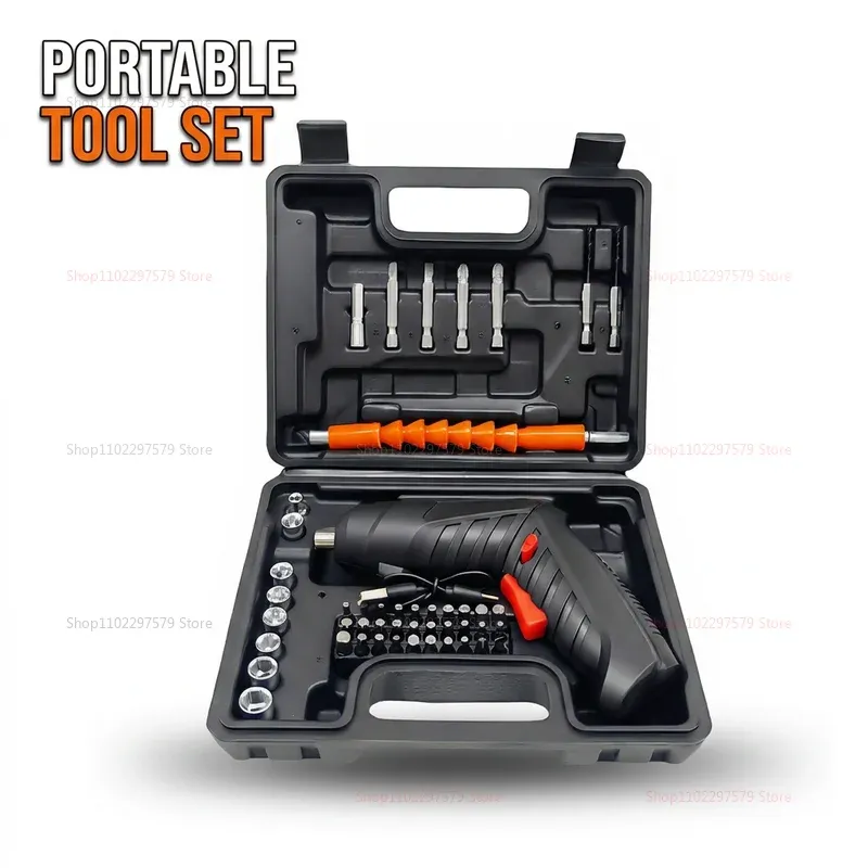 Kit de tournevis électrique sans fil rechargeable 47 pièces, 3,6 V, batterie lithium 2