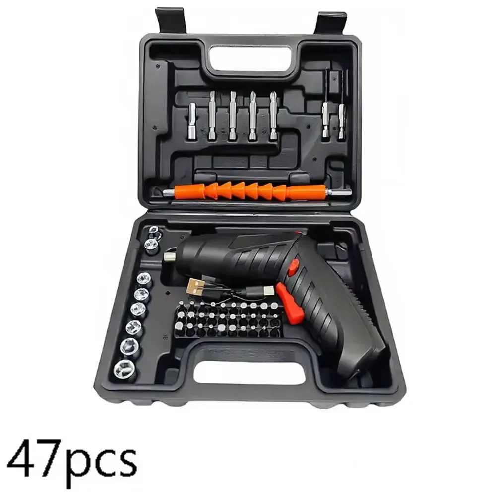 Kit de tournevis électrique sans fil rechargeable 47 pièces, 3,6 V, batterie lithium 9