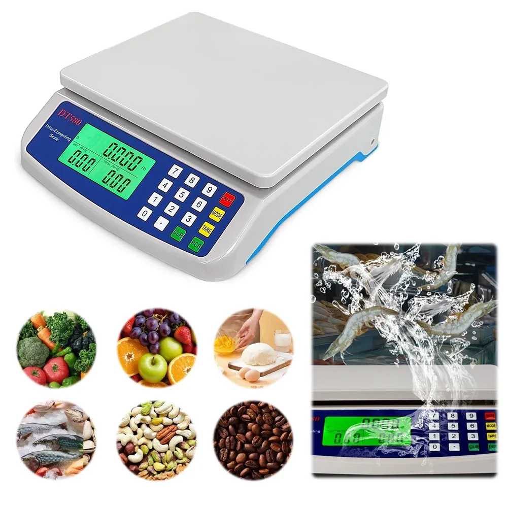 Balance de cuisine en situation d'utilisation