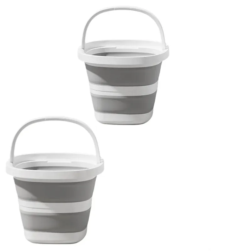 Seau pliant polyvalent avec poignée, pour usage domestique, extérieur et pêche 9