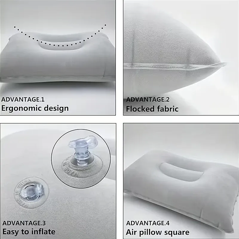 Oreiller gonflable, compagnon de voyage