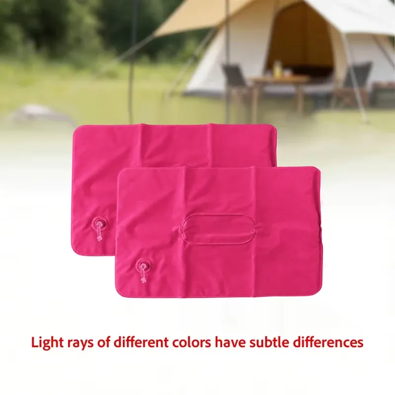 Oreiller de voyage gonflable ultraléger avec pompe portable, lot de 2 : coussin gonflable pour avion, voiture, bureau, randonnée et sac à dos 11