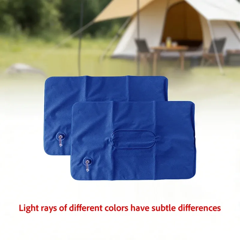 Oreiller de voyage gonflable ultraléger avec pompe portable, lot de 2 : coussin gonflable pour avion, voiture, bureau, randonnée et sac à dos 8