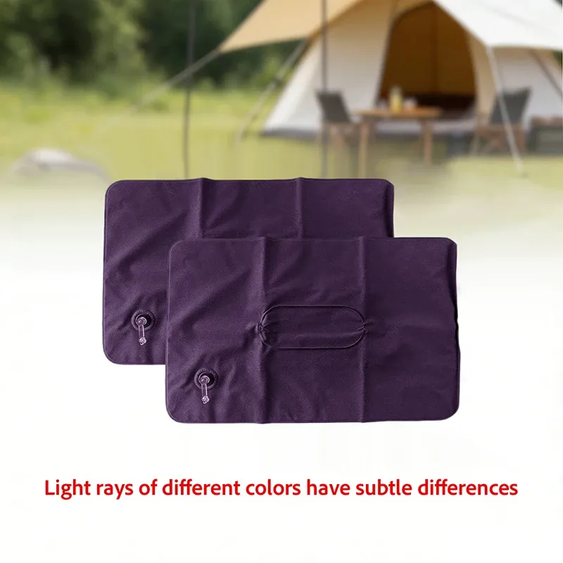 Oreiller de voyage gonflable ultraléger avec pompe portable, lot de 2 : coussin gonflable pour avion, voiture, bureau, randonnée et sac à dos 7