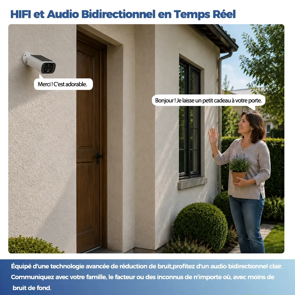 Audio bidirectionnel haute fidélité de la caméra ALEVIO