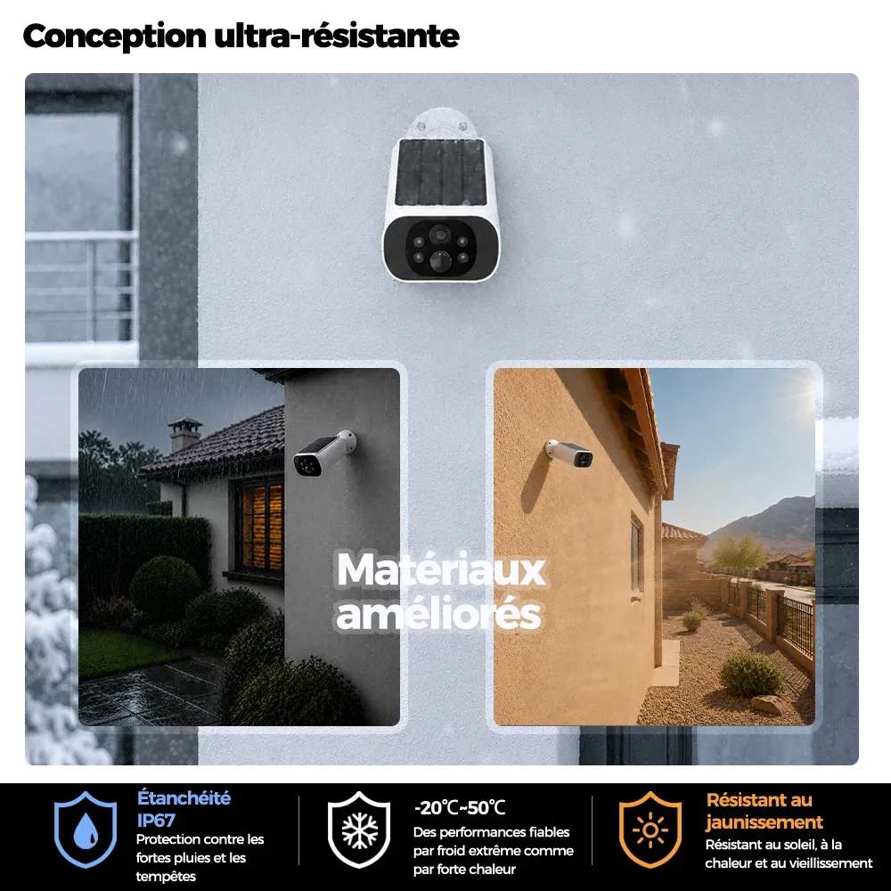 Caméra ALEVIO alimentée par énergie solaire