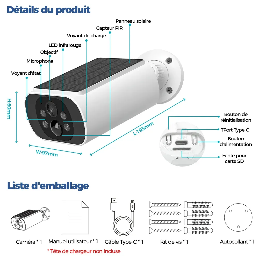 Caméra de surveillance ALEVIO sans fil
