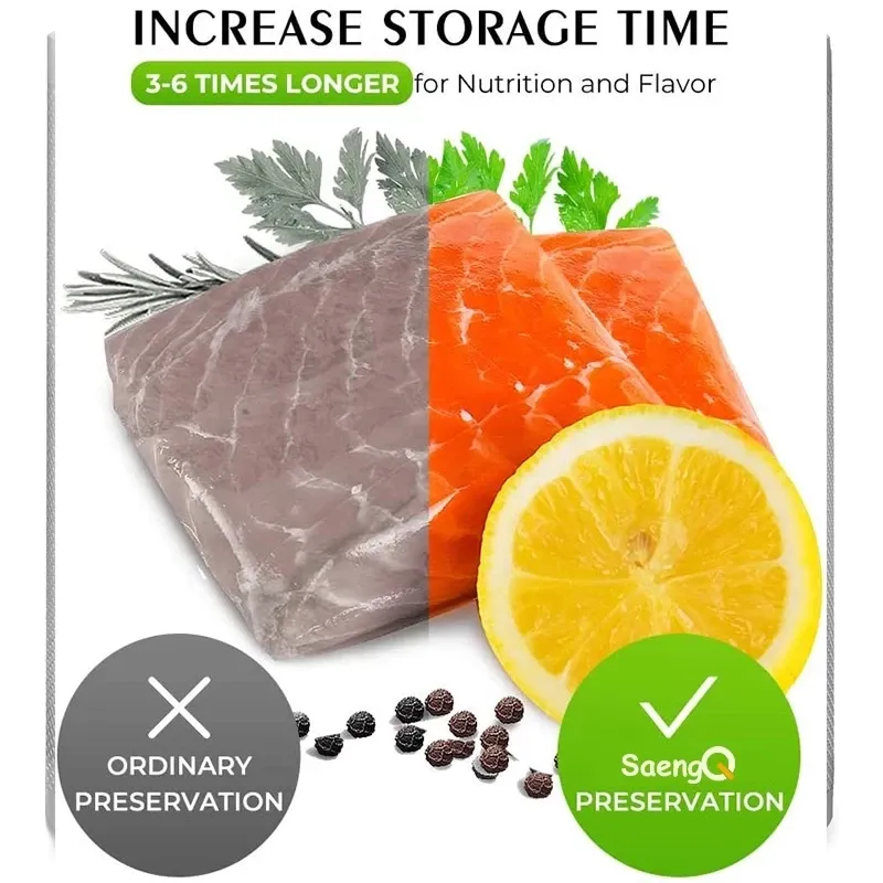 SaengQ Rouleaux de sachets sous vide pour aliments, 12, 15, 20, 25 et 30 cm x 500 cm, compatibles machines sous vide 2