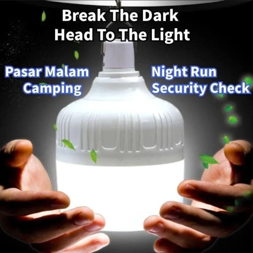 Lanterne de camping LED portable rechargeable par USB avec crochet, haute puissance 3