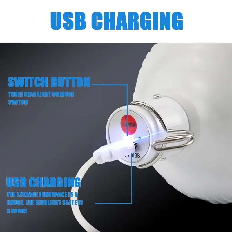 Lampe de camping portable en ambiance extérieure