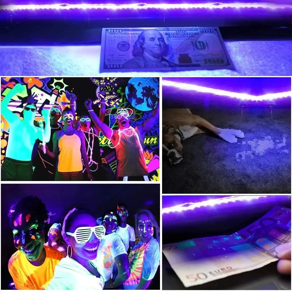 Bande lumineuse LED UV flexible, mise en situation