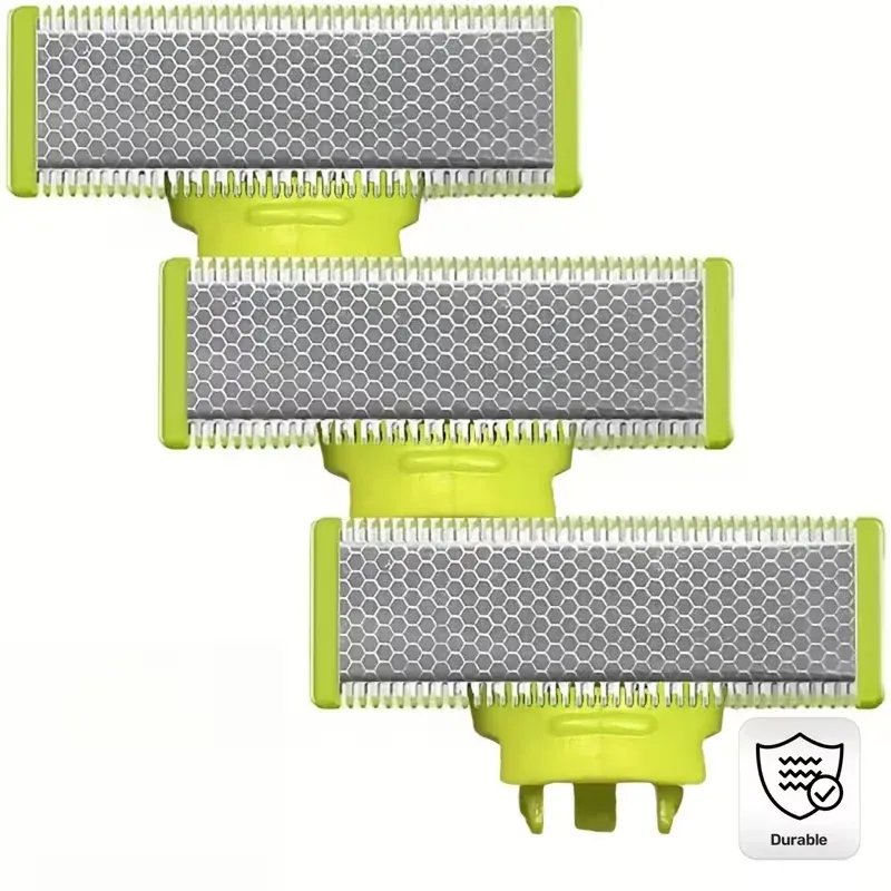Lames de rechange lavables (lot de 2) pour rasoir électrique rechargeable MLG, compatibles tondeuse corporelle et rasoir homme 7
