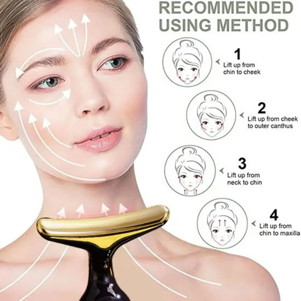 Masseur facial 3 en 1 pour le cou et les yeux, lifting en V, anti-rides et anti-âge, appareil de beauté pour la peau à domicile 2