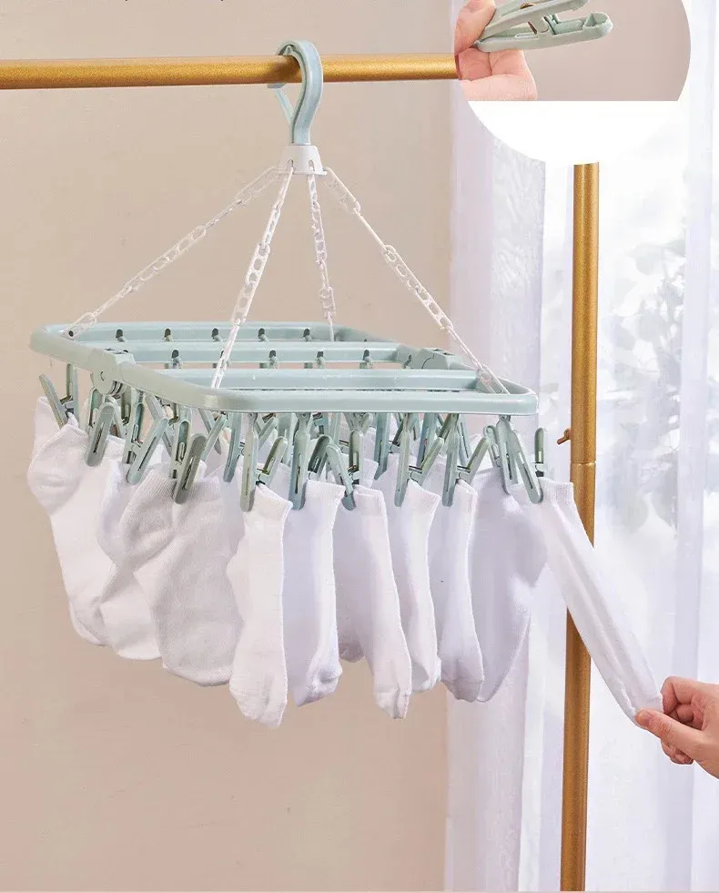 Cintre anti-goutte pliable, séchage de sous-vêtements