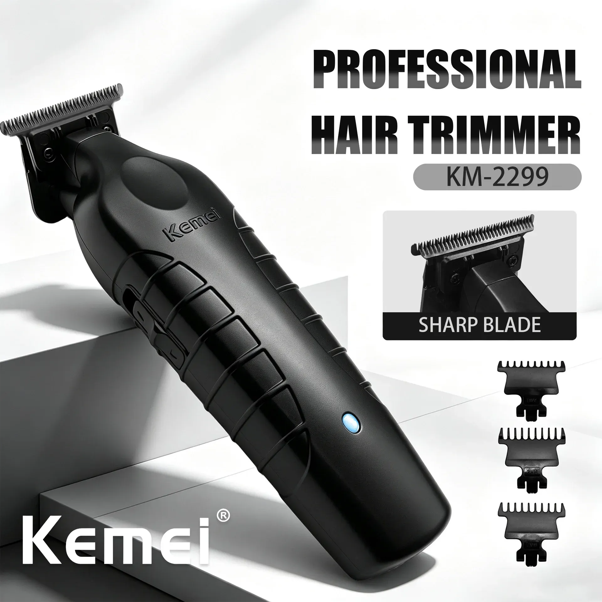 Tondeuse à cheveux professionnelle Kemei rechargeable, lame 0 mm, machine électrique de coiffure - Image 1