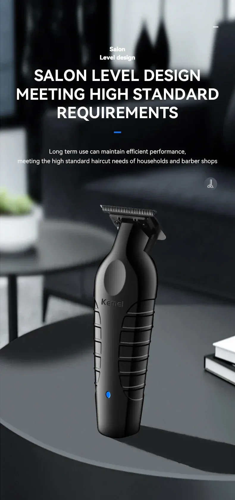 Ergonomie et prise en main de la tondeuse Kemei